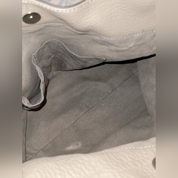 Vince Camuto Nadja Hobo Shadow Grey Pebbled Leather Braided Strap NWT $258 - Picture 12 of 16